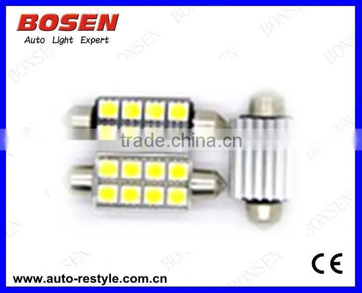 canbus 12v festoon bulbs led roof light for car 5050 8smd