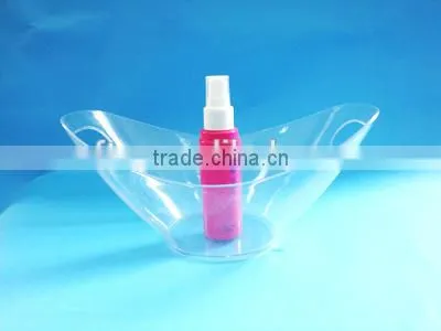 PP material special craft bathtub container,plastic wooden effect cosmetic products container