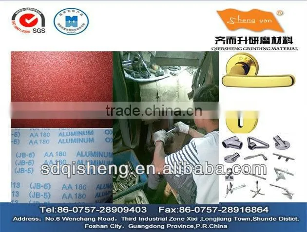 aluminum oxide coated abrasive cloth for hand use