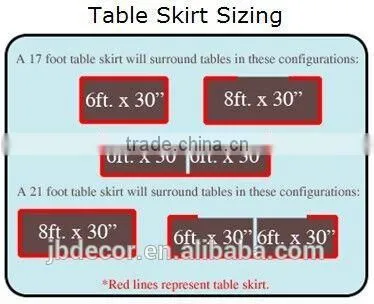 TS055E new fancy organza and taffeta curly willow wedding table skirting