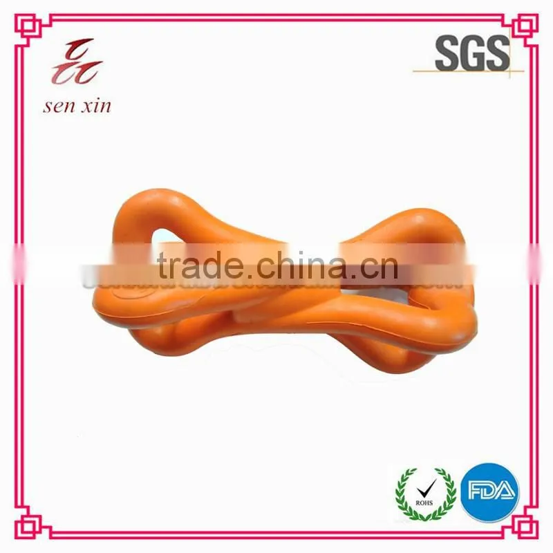 2016 fashionable real-looking soft rubber dog animal toy, bone shape dog toy