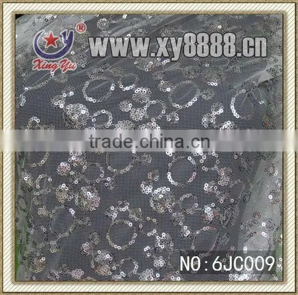 Wholesale fashion design sequins embroidery fabric