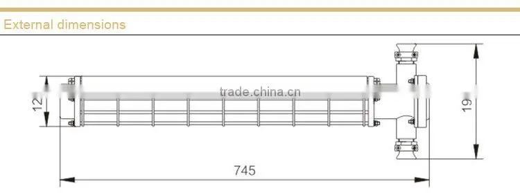 Flameproof fluorescent lamp LED