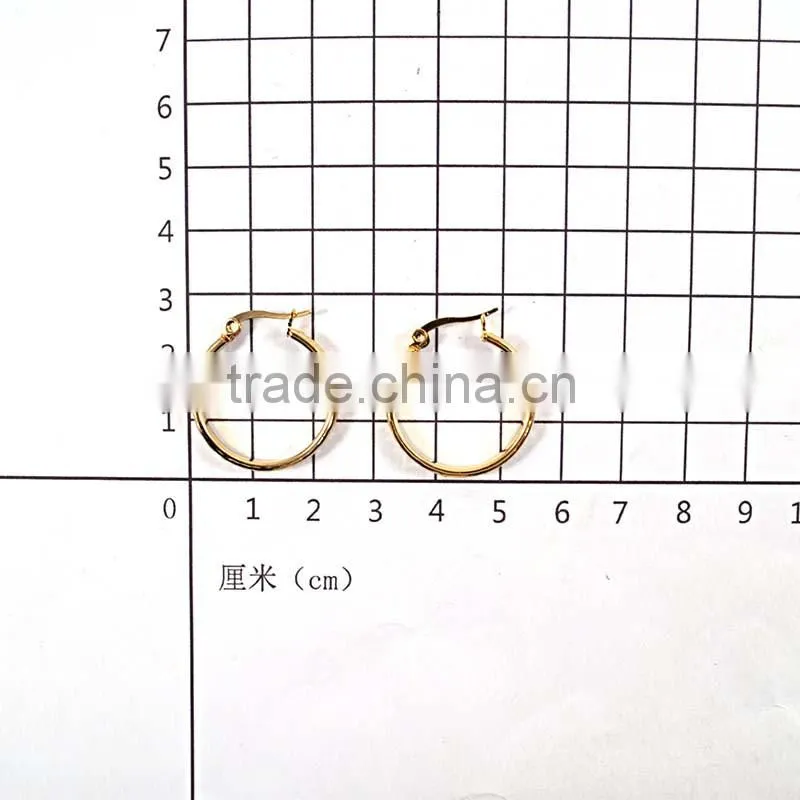 best selling stainless steel jewelry gold earrings big hoop earrings