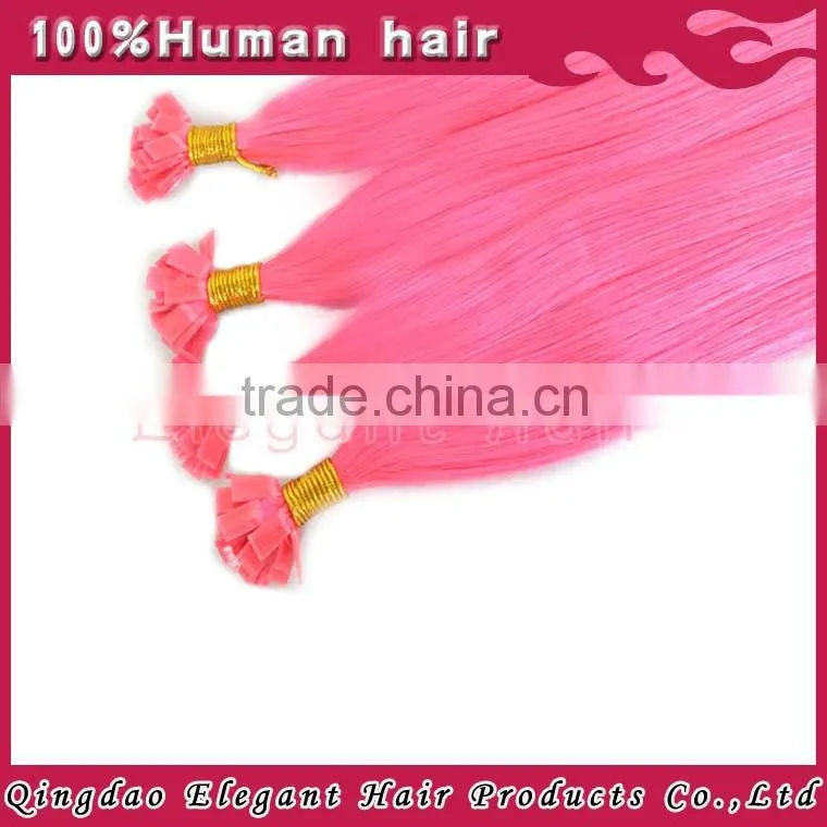 Grade 7a remy flat tip human hair extensions Brazilian flat iron hair extensions