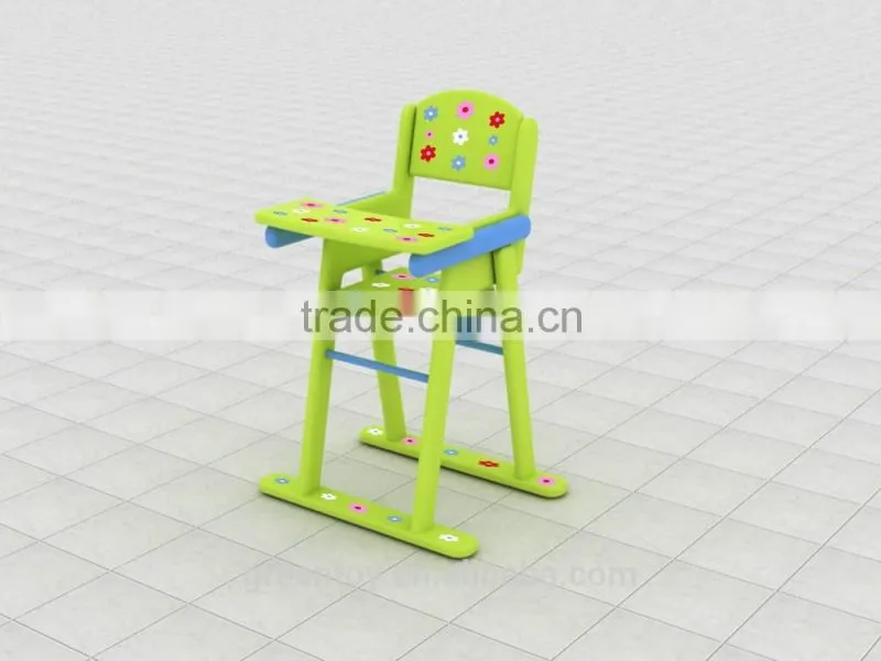 Colorful home furniture wooden baby dinning chair