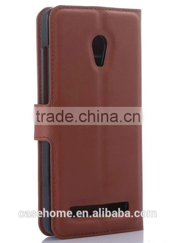 Factory Hand Made Leather Wallet Flip Cover for Asus Zenfone 5 Lite