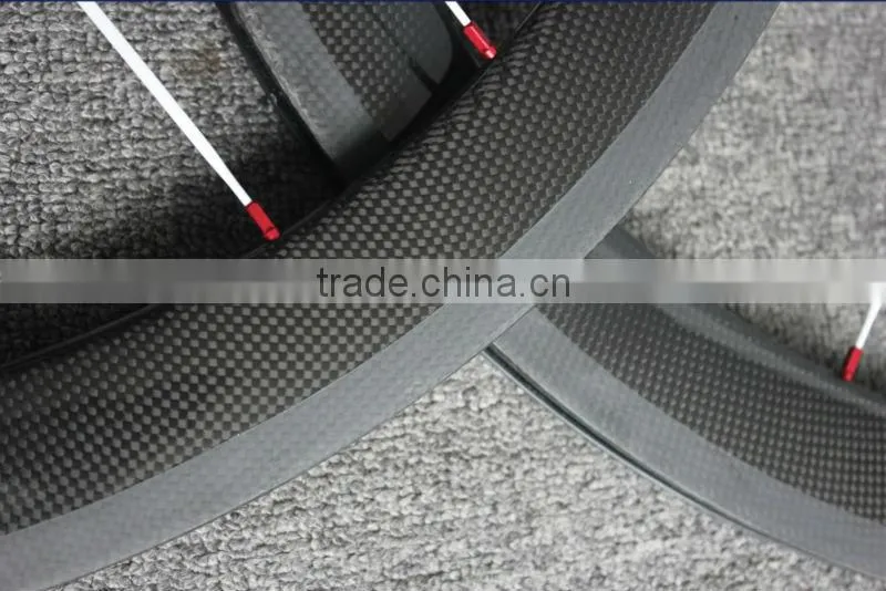 China wholesale bicycle parts carbon road bike wheels 50mm clincher MT-50C