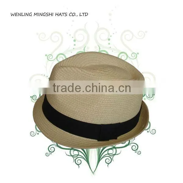 men's straw trilby hat