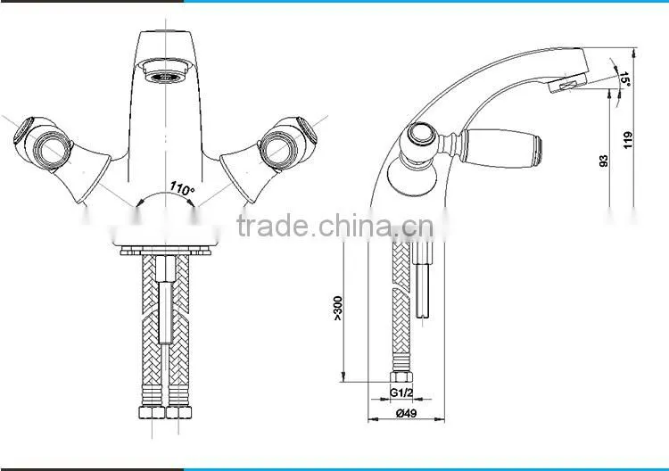 2016 Foshan New Design Hot And Cold Water Wash Basin Faucet