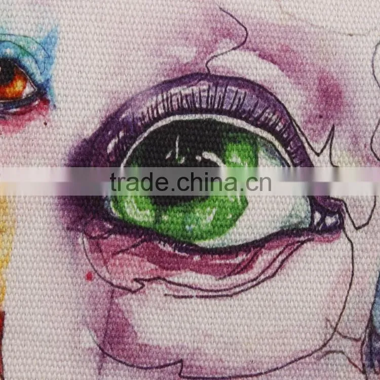 New product of digital printed woven textile canvas 100% cotton fabric printing