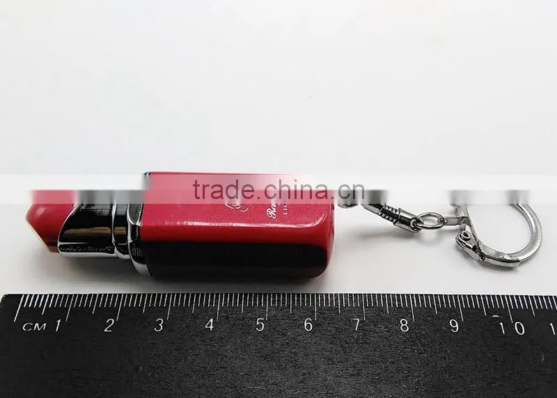 Fashion metal keychain cigarette type lipstick lighter