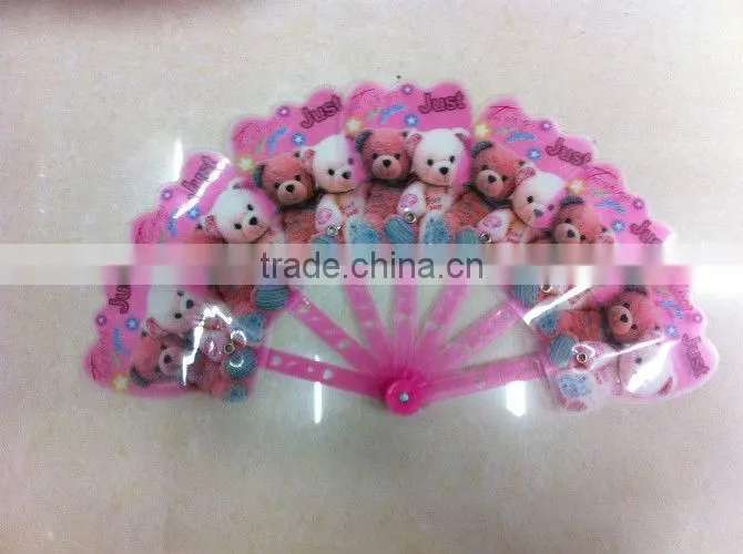 decorative hand fans with cartoon cat
