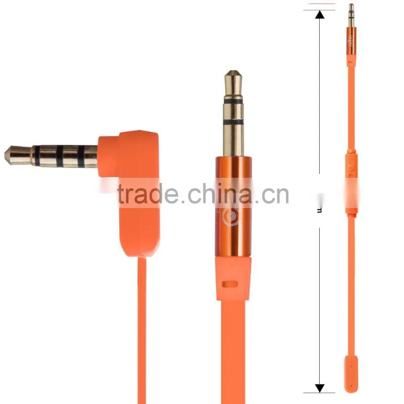In-Line Remote Microphone 3.5mm Auxiliary Audio Cable with Voice Control