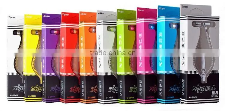 high quality popular flat cable earphone with mic for mobile, mp3/mp4