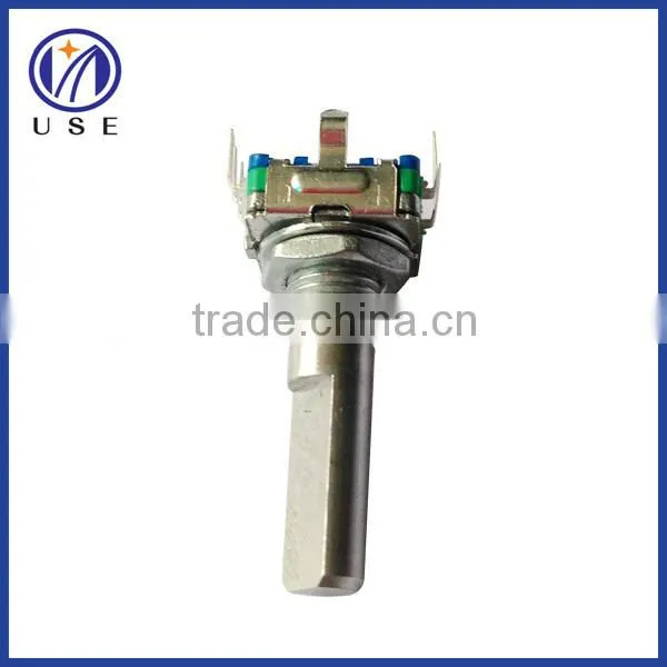 11mm size metal shaft rotary encoder with press switch