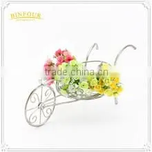 gold bike flower basket plant stand metal bike planter