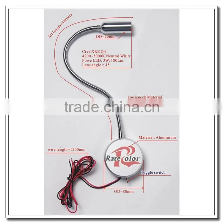 2014 The best for Hotel/ school/ children Bedside Aluminum Wall Lamp