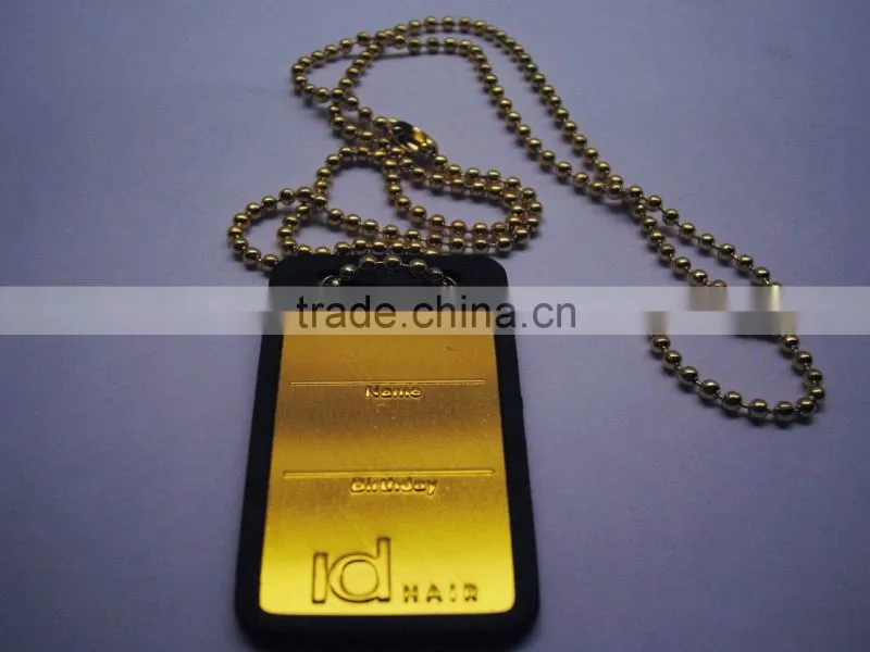 High quality black anodized metal dog tag
