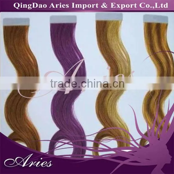 100% Virgin Human Remy Extension tape in hair