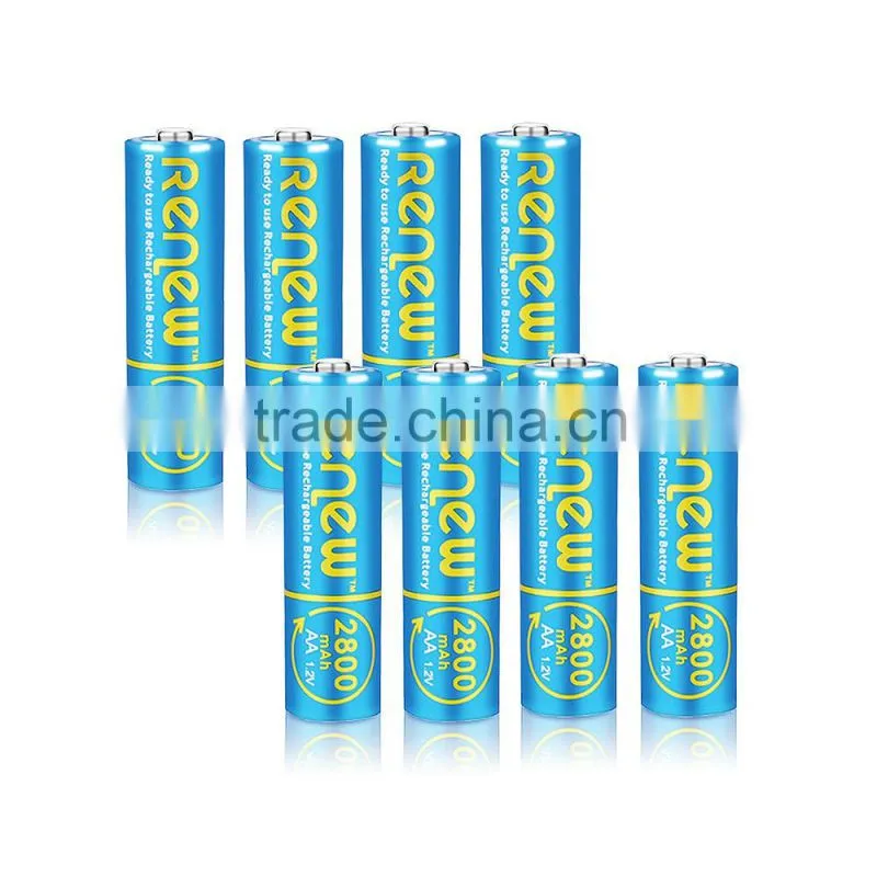 RENEW brand NiMH AA 2800mAh Ready-To-Use AA Rechargeable Batteries 12 Pack