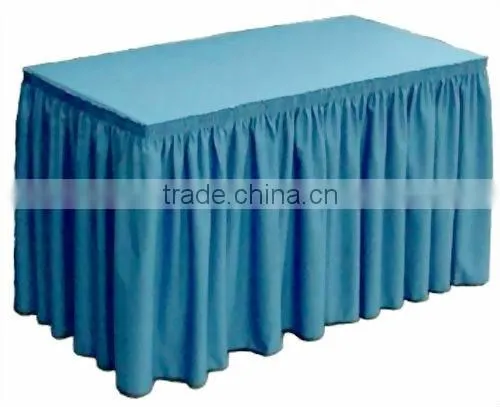 Elegant banquet pleated skirt for table