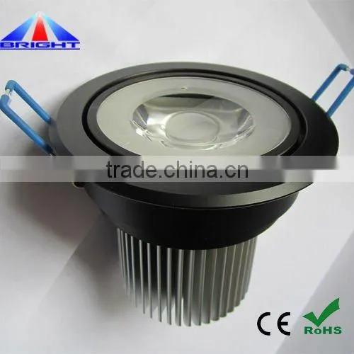LED COB Ceiling Light black shell color 7W dimmable