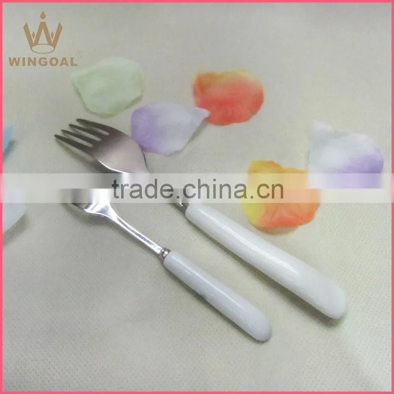 New design stainless steel fork with ceramic handle