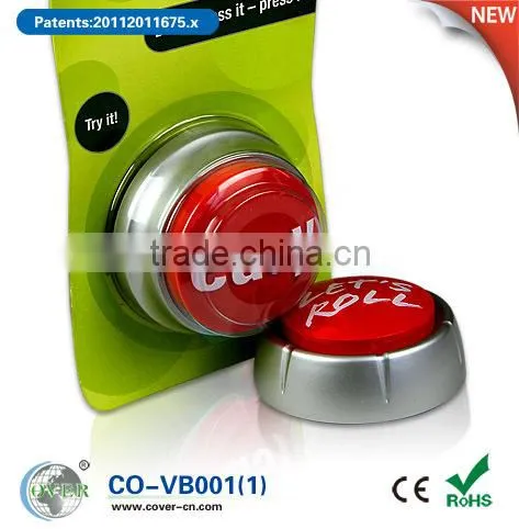 Hot sale!!New Customized Promotional LED flashing sound button for gift