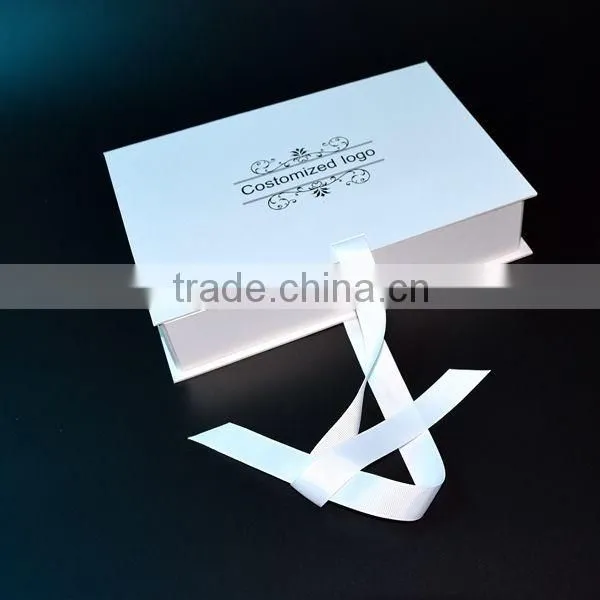 Luxury high gloss white cardboard box flap makers