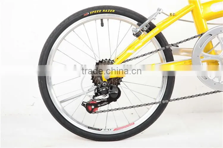 2016 lovely folding bike for girls with 7 speed