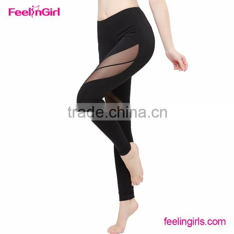 Black Red Purple Yoga Pants Running Tights Women's Workout Leggings