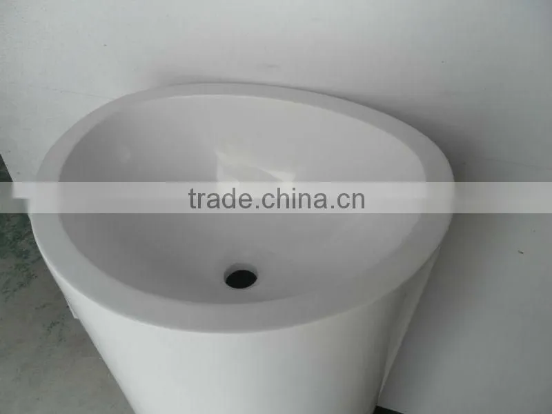 artificial stone bathroom pedestal sink