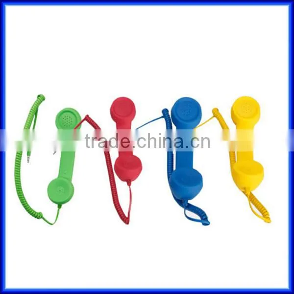 Hot selling mobile phone handset for iphone, Innovative Anti-Radiation plastic Bluetooth retro mobile/cell phone handset