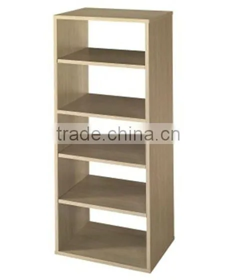 Wooden bookshelves