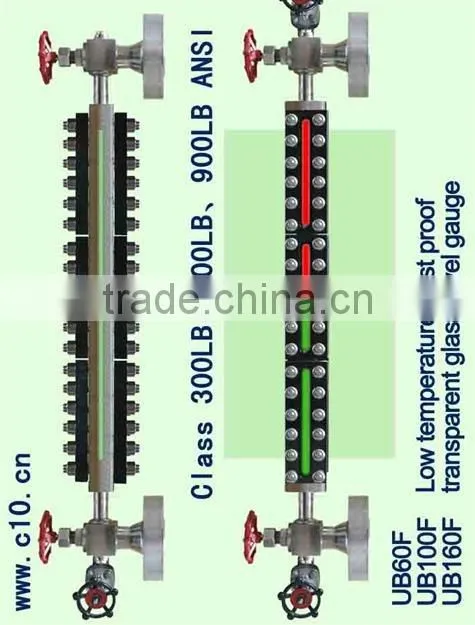 UBF transparent glass level indicator