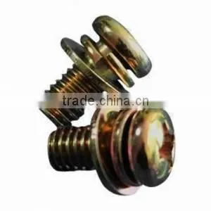 Full Threaded Galvanized Yellow Zinc Plated Phillips Fillister Head Machine Screw