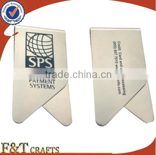 Promotional custom made flat metal paper clip