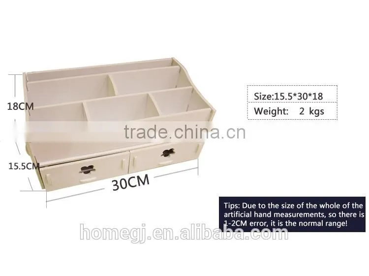 Cosmetic Storage Box DIY Makeup Desk Organizer Stationery Cute case