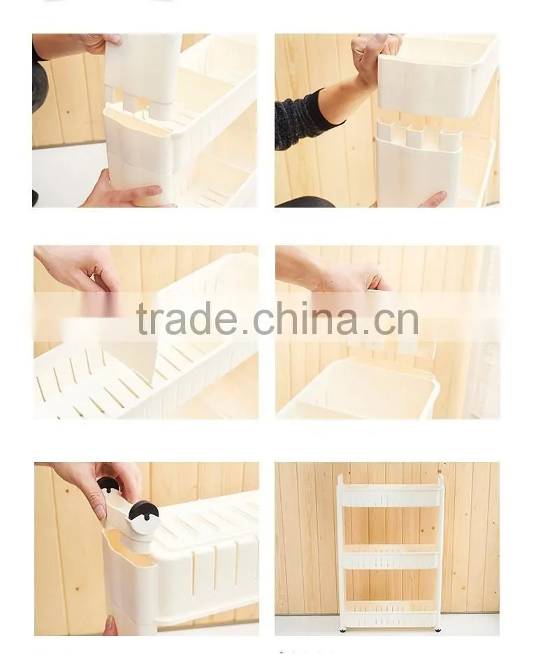 Homeware 3 Layers plastic cracks shelf storage rack organizer rack