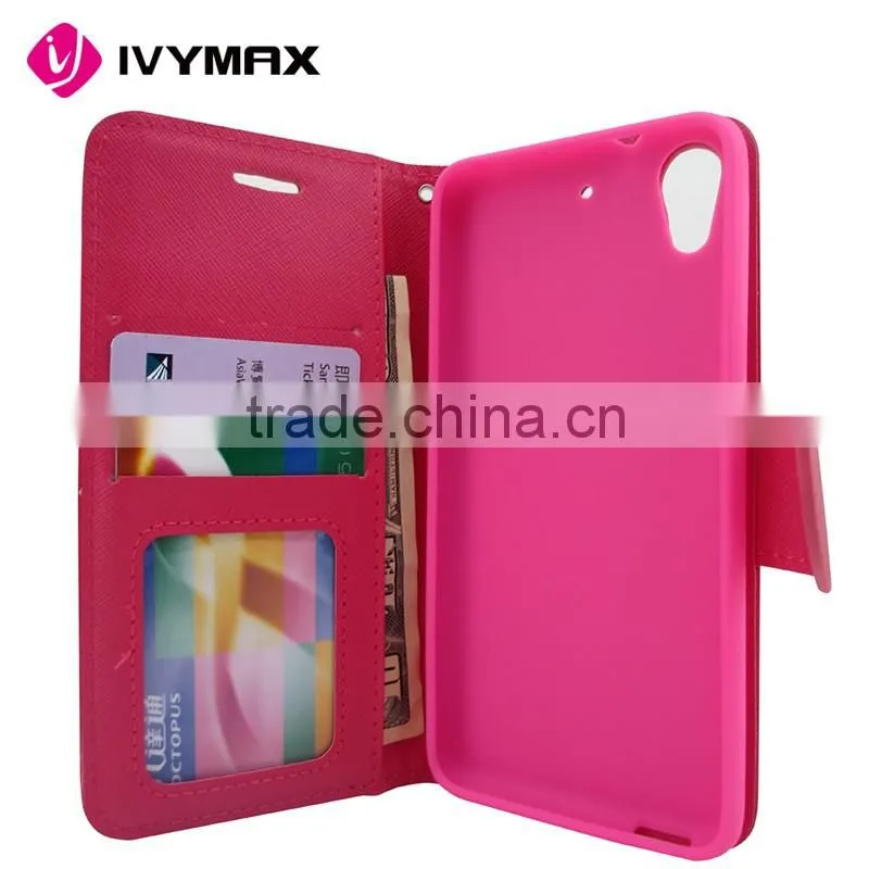 China guangzhou wholesale mercury luxury flip PU leather phone case card photo slot cover case wallet for HTC 626
