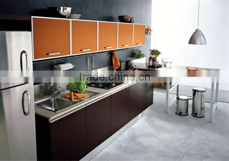 Hot sale timber veneer kitchen cupboard