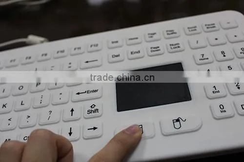 IP68 Industrial silicone keyboard/Medical Keyboards/waterproof keyboards with touchpad