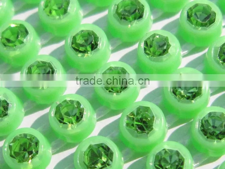 SS8 neon ab rhinestone banding , decoration rhinestone trimming,cabochon,jewelry accessories,plastic rhinestone banding