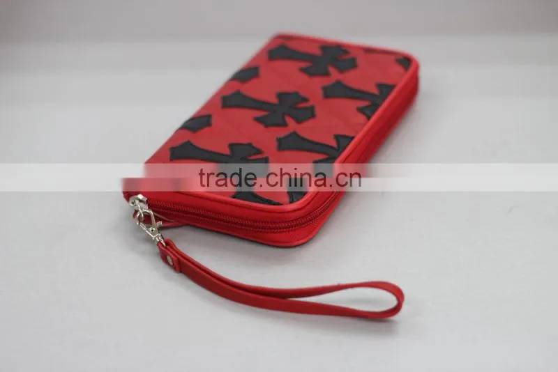 New Women Wallet Purse Bag Leather Wallet ,China promotional long zipper leather lady wallet / credit card holder zipper wallet