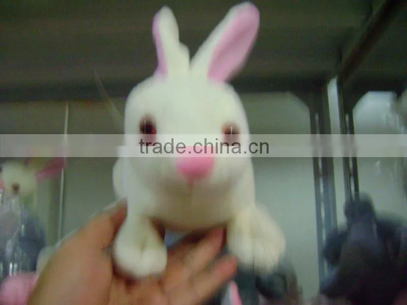 Plush Rabbit Toy, Stuffed Hare, Brown Bunny