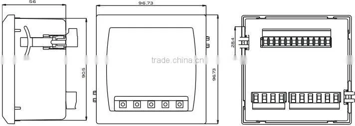 Three Phase modbus panel meter with 96mm size
