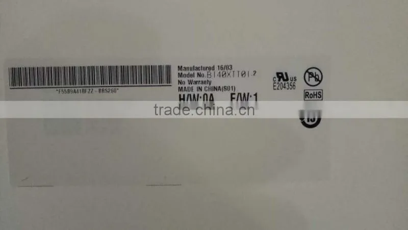 hot quanlity 14.0 screen B140XTT01.2 B140XTT01.0 B140XTT01.1