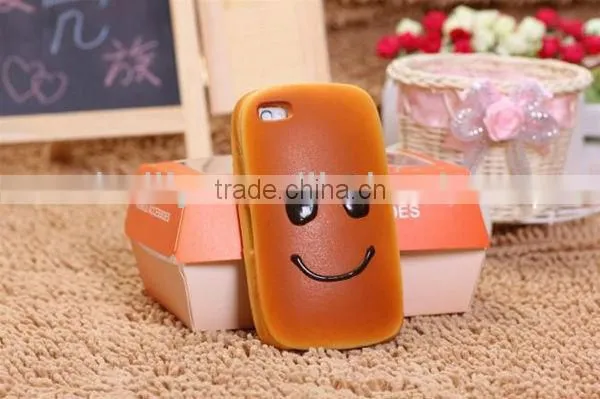 The delicious food design silicone phone cases with all kinds of expressions