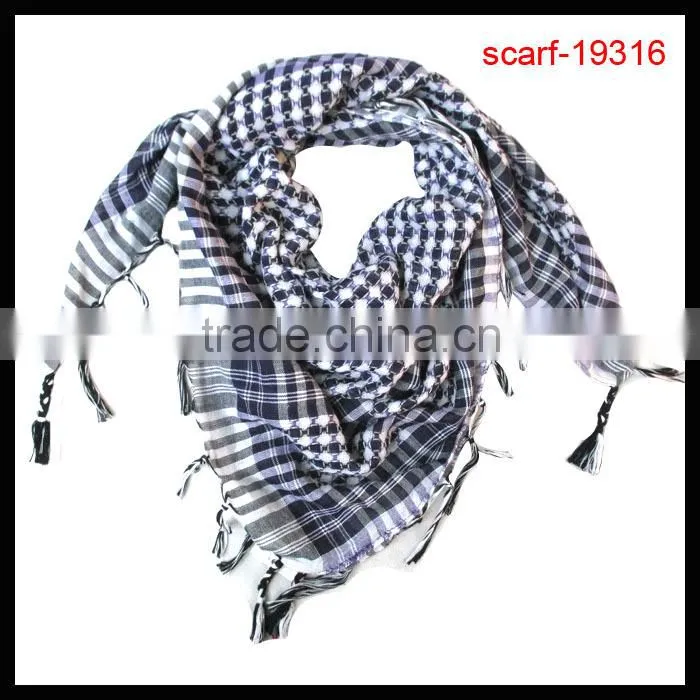 fashion wholesale polyester square grid scarf